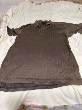 Lyle & Scott Men's Brown Polo Shirt - Classic Short Sleeve Large